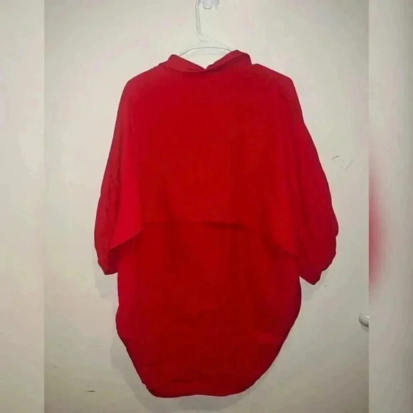 Diane Von Furstenberg Dale High Low Cape Batwing Silk Blazer - Picture 3 of 4